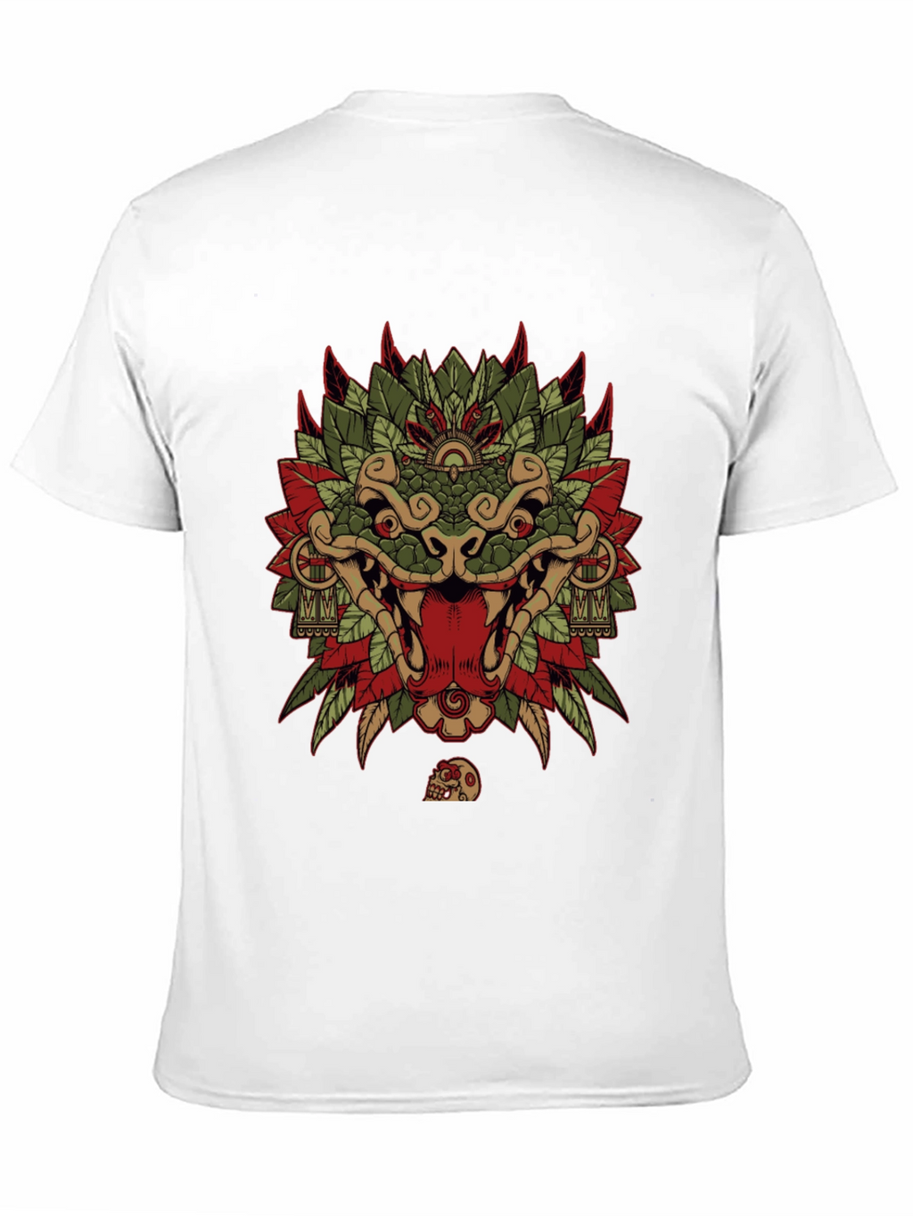 Aztec Serpent God Graphic Tee - Black