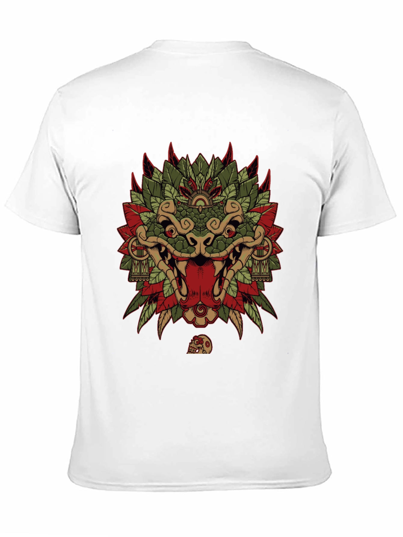 Aztec Serpent God Graphic Tee - Black