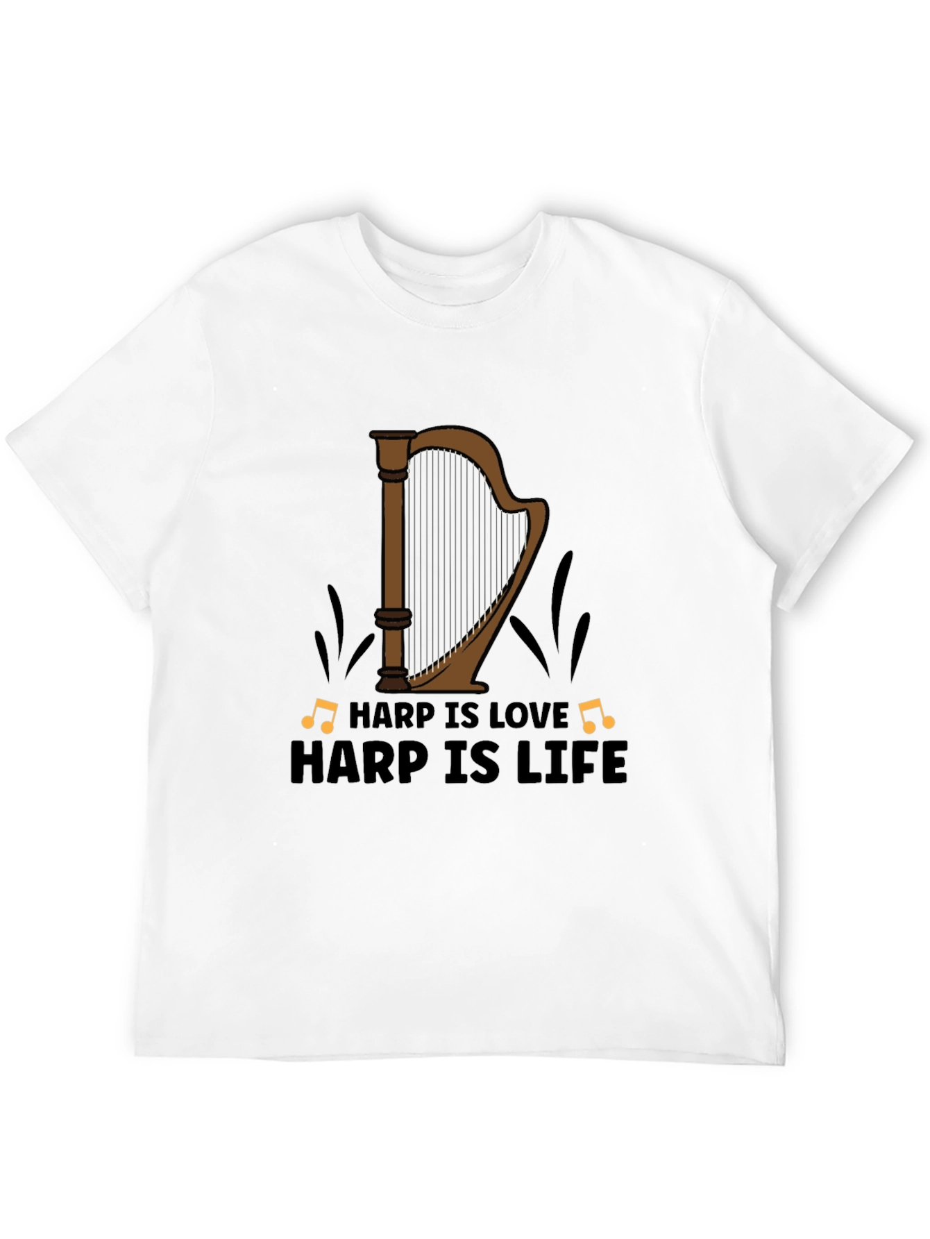Harp Is Love Harp Is Life T-Shirt Music Tee