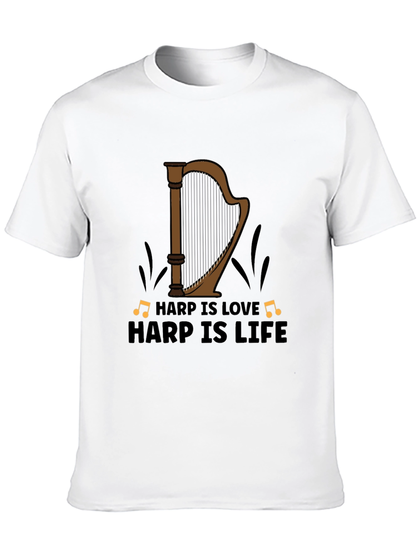 Harp Is Love Harp Is Life T-Shirt Music Tee