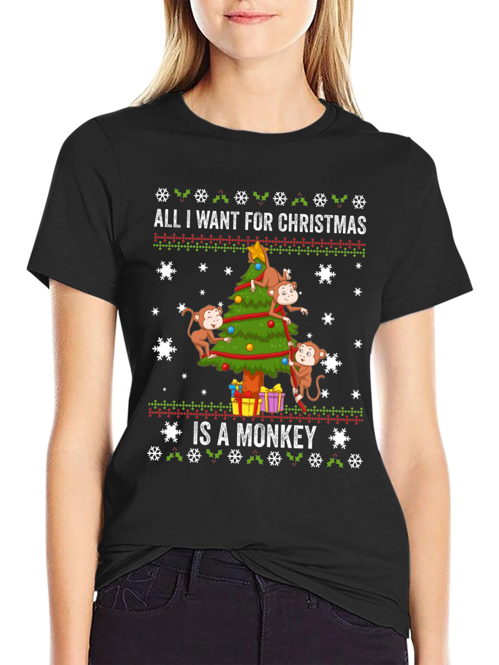 Monkey Christmas T-Shirt