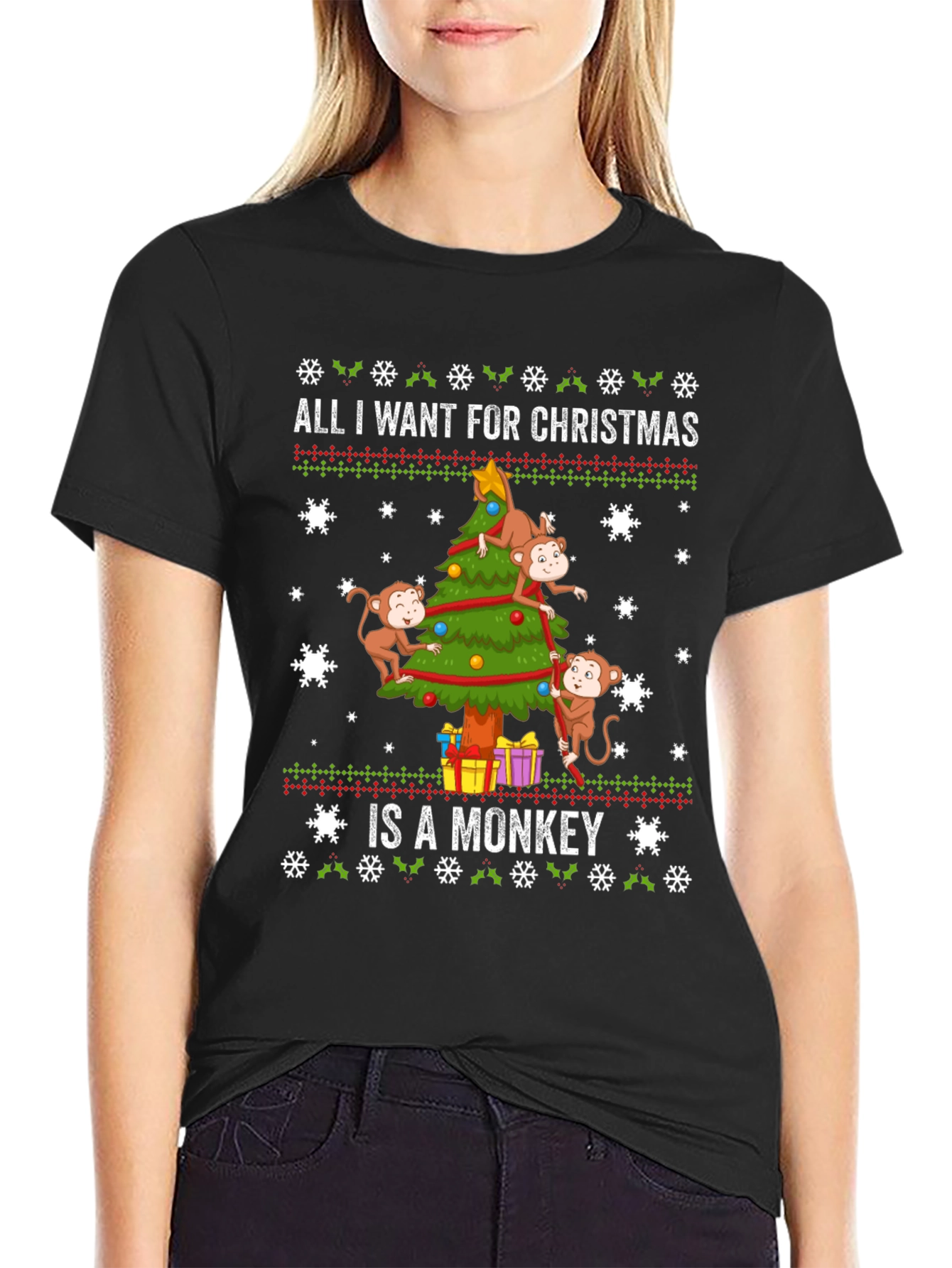 Monkey Christmas T-Shirt