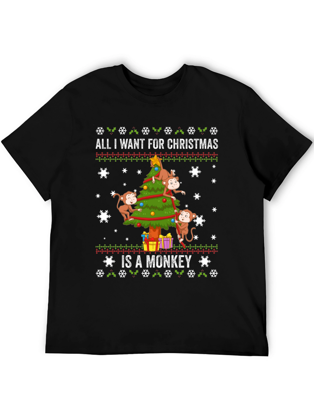 Monkey Christmas T-Shirt