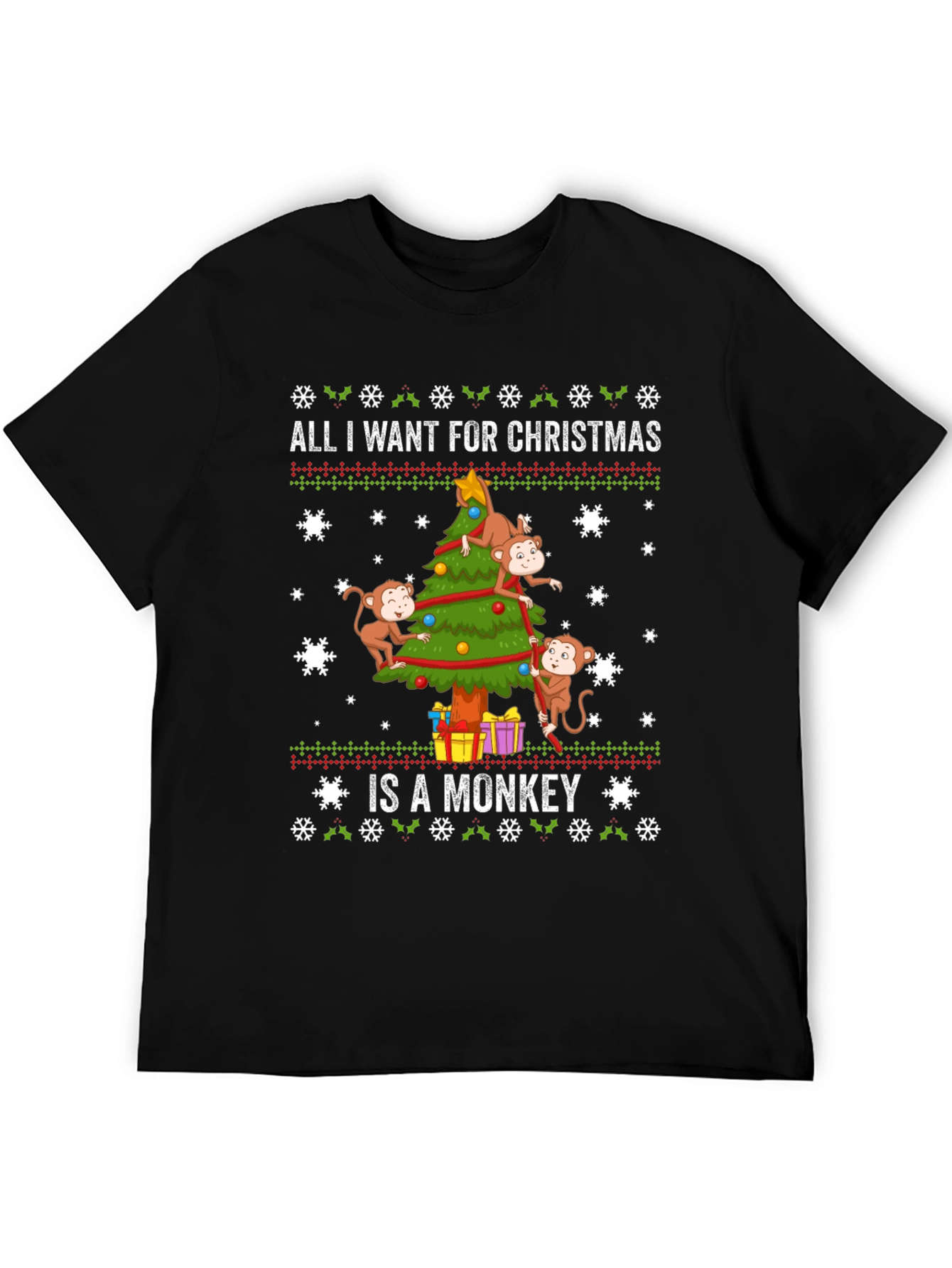 Monkey Christmas T-Shirt