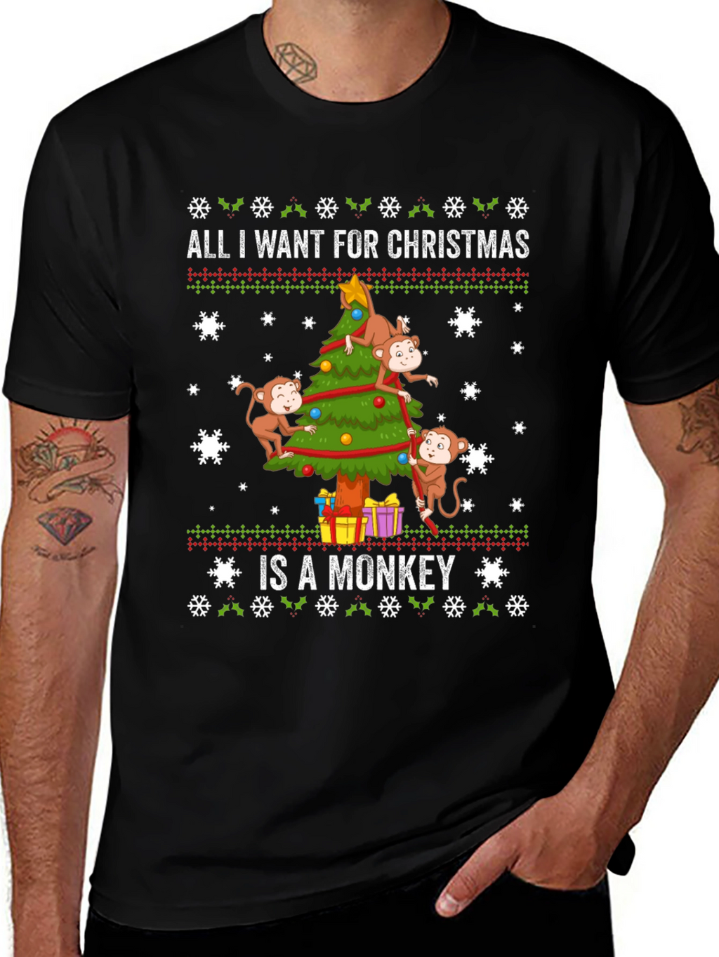 Monkey Christmas T-Shirt