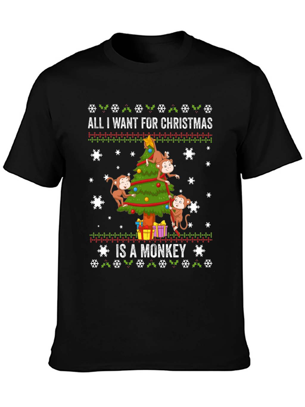 Monkey Christmas T-Shirt