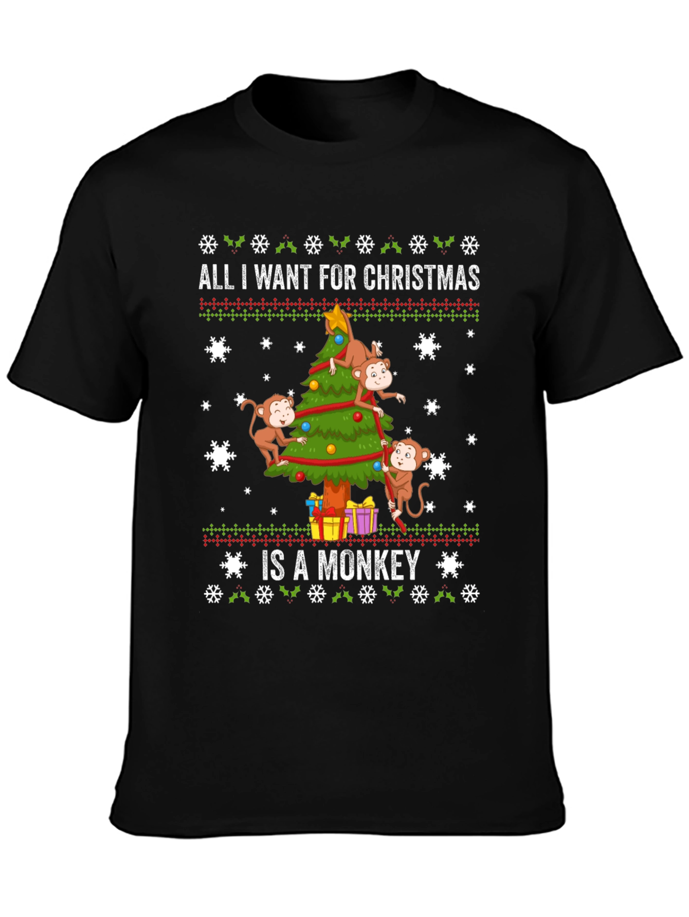 Monkey Christmas T-Shirt