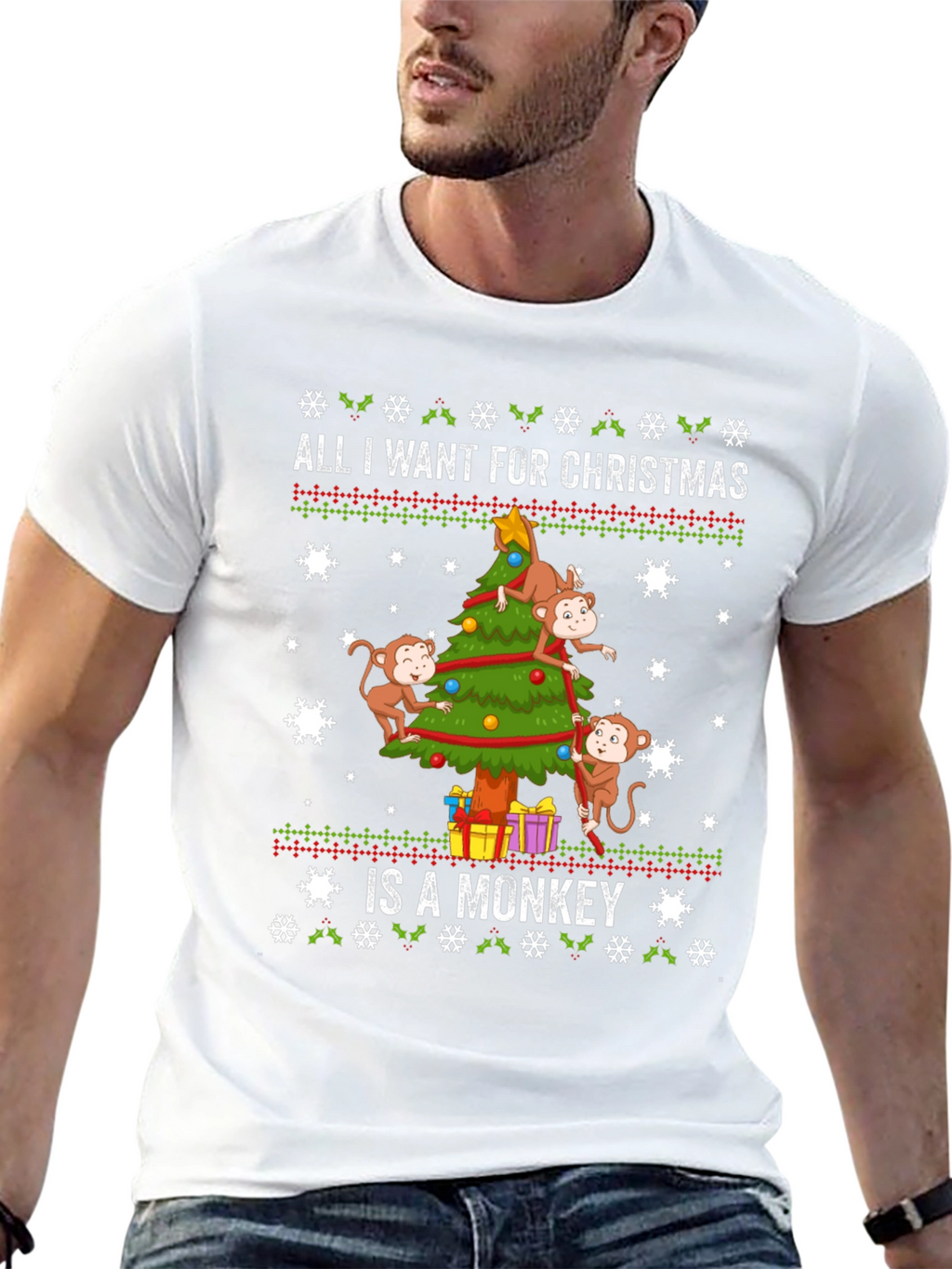 Monkey Christmas T-Shirt