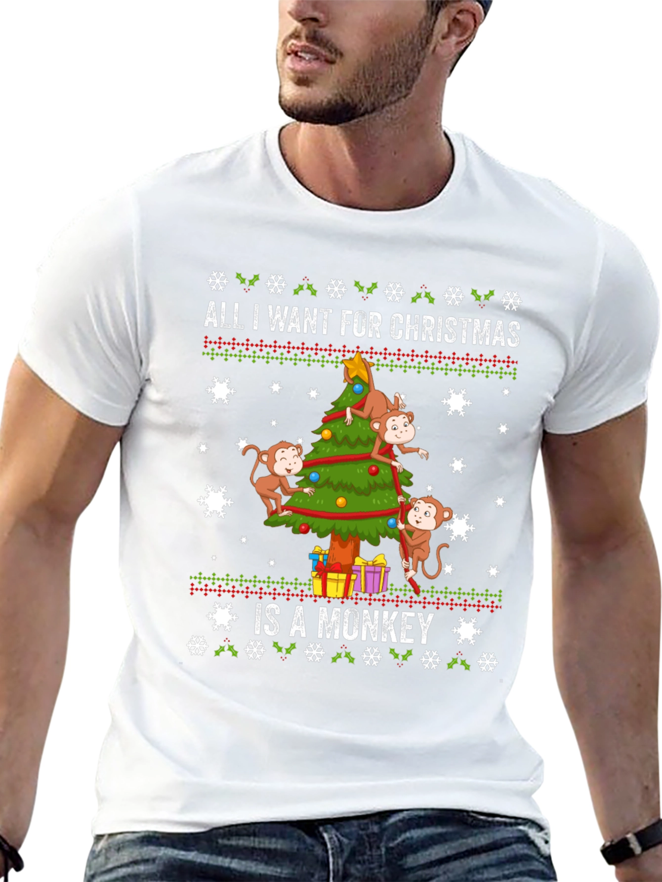 Monkey Christmas T-Shirt