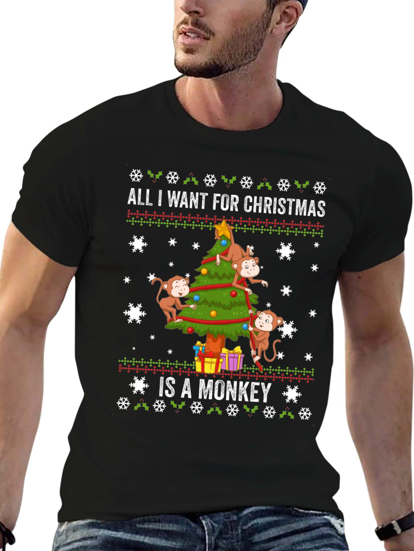 Monkey Christmas T-Shirt