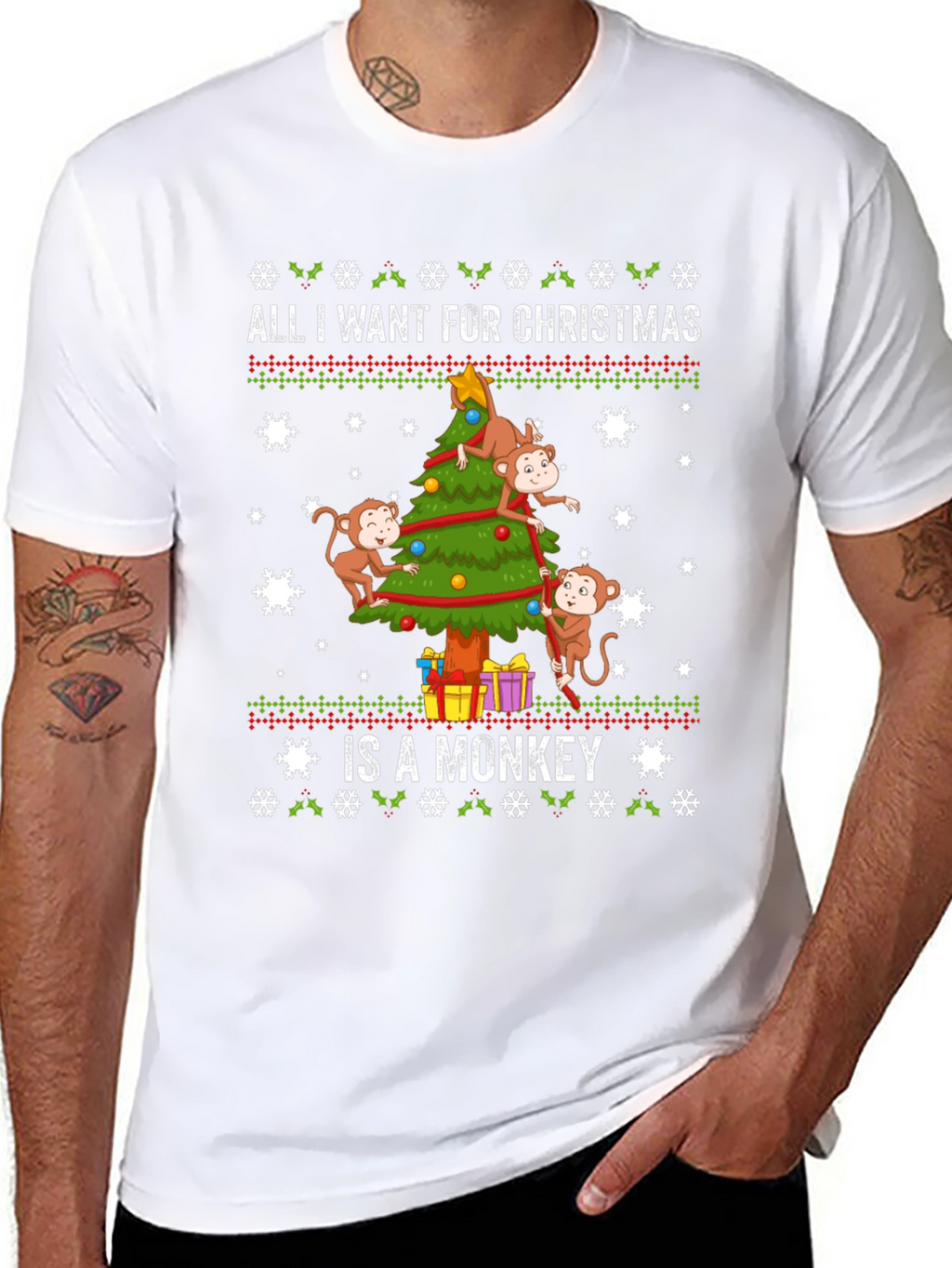 Monkey Christmas T-Shirt