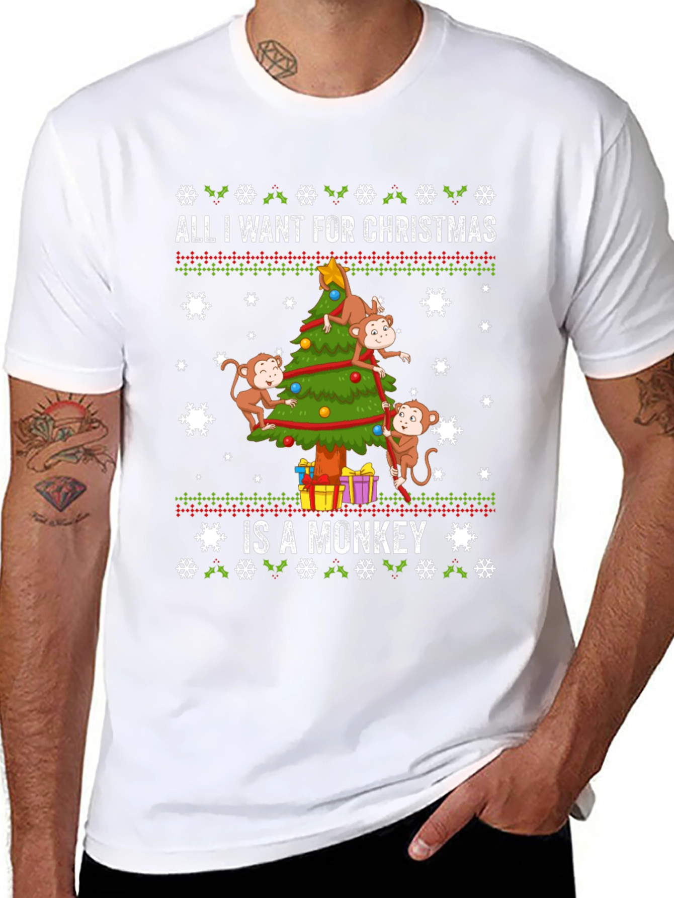 Monkey Christmas T-Shirt