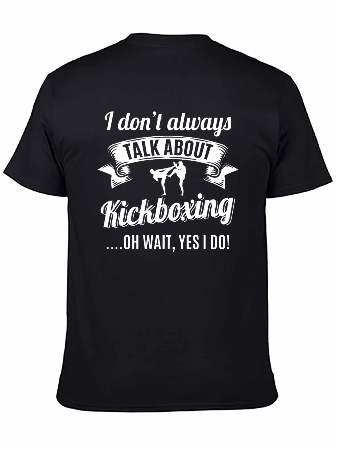 Kickboxing Graphic Tee - Black Cotton Blend
