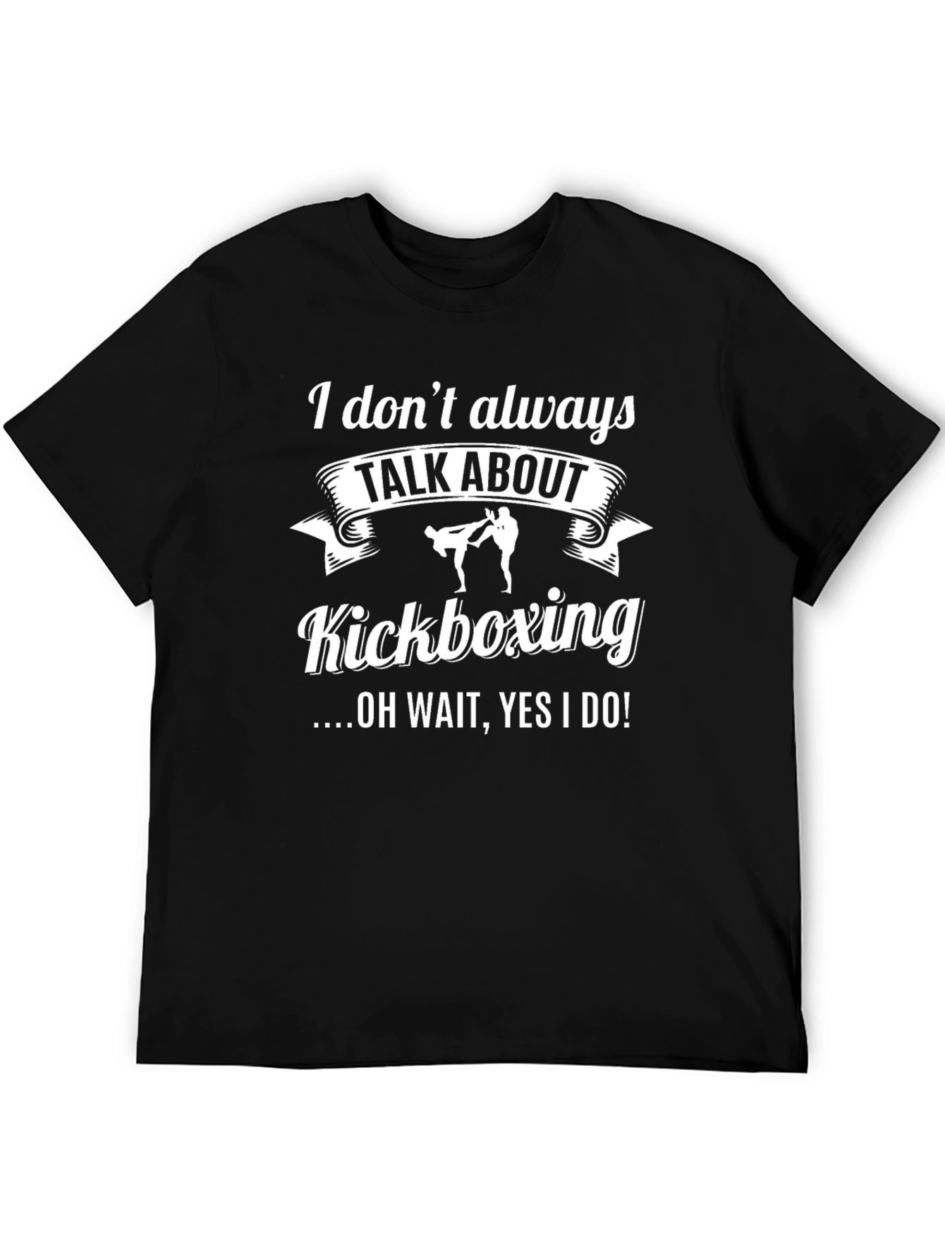 Kickboxing Graphic Tee - Black Cotton Blend