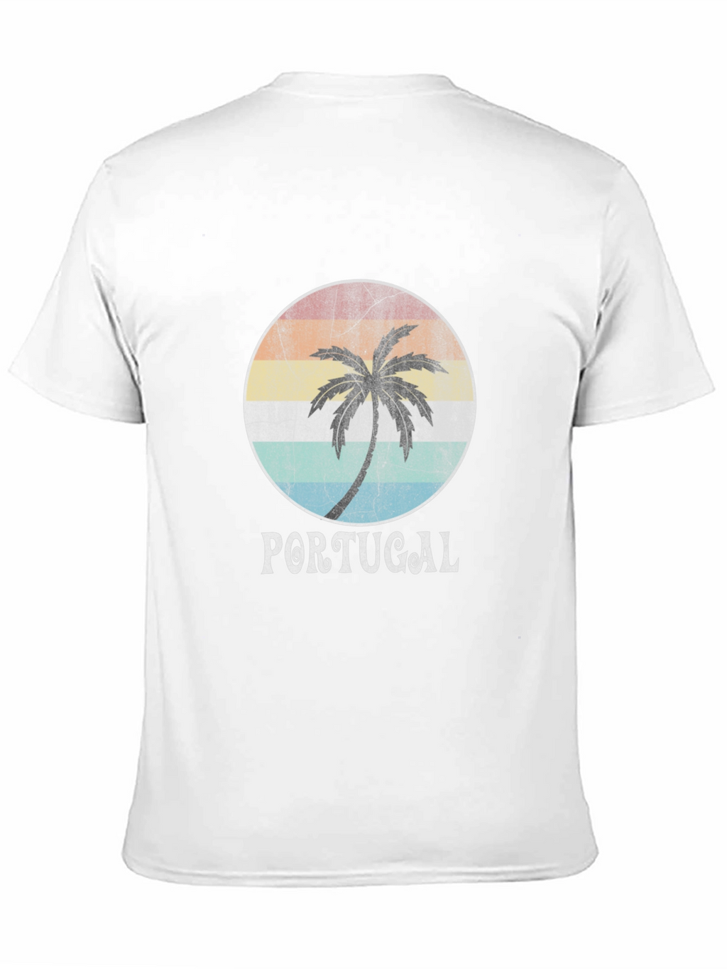 Portugal Palm Tree Retro Graphic T-Shirt