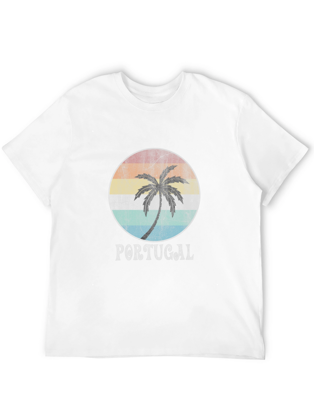 Portugal Palm Tree Retro Graphic T-Shirt