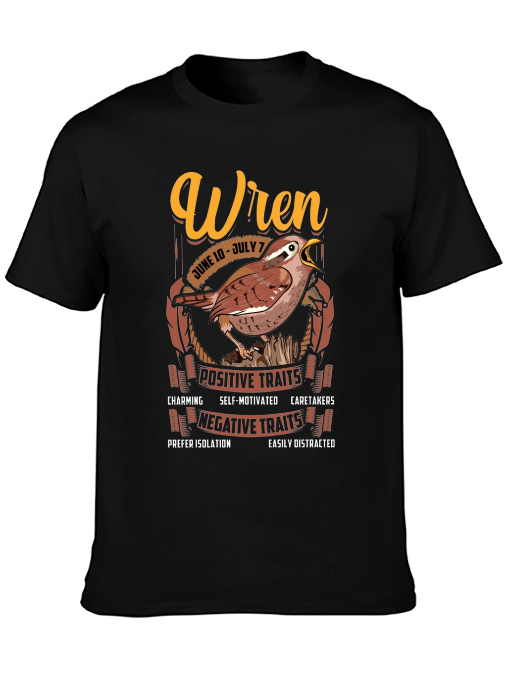 Wren Zodiac Sign T-shirt