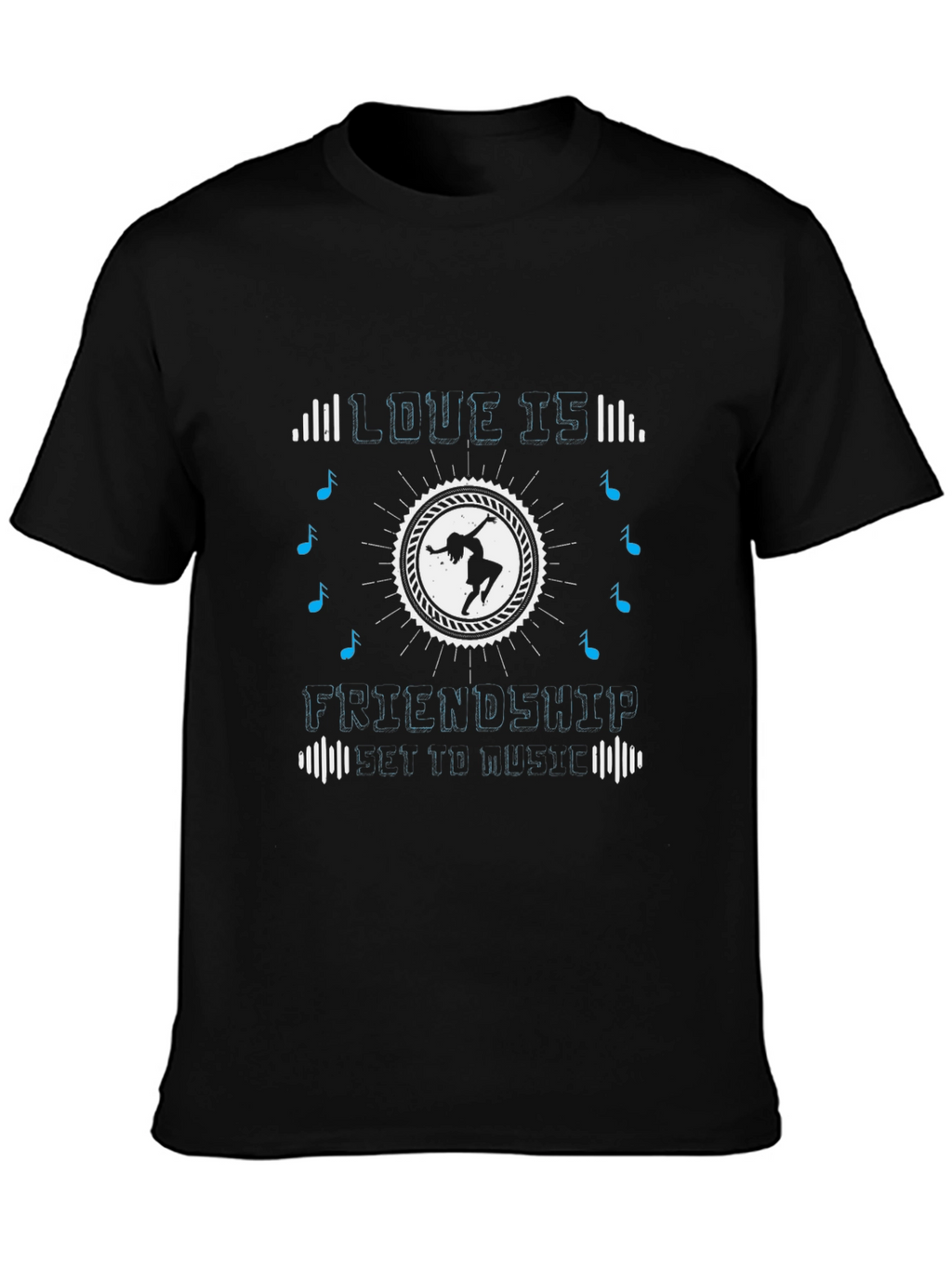 Love Is Friendship Party to Music Graphic T-Shirt