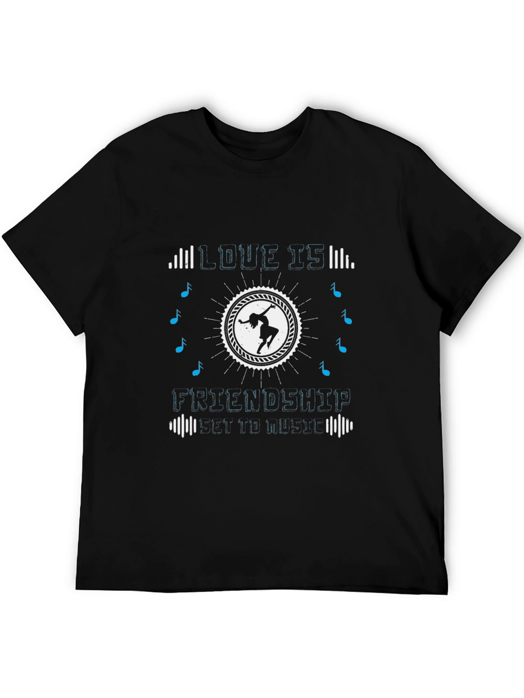Love Is Friendship Party to Music Graphic T-Shirt