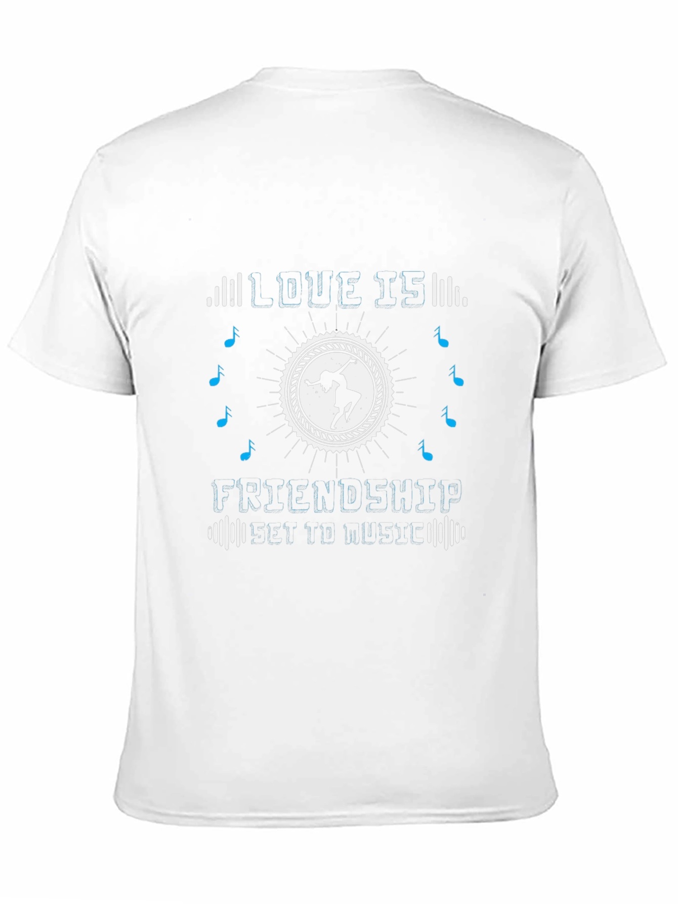 Love Is Friendship Party to Music Graphic T-Shirt