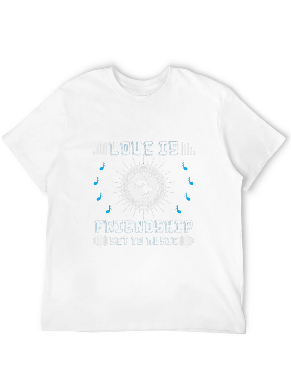 Love Is Friendship Party to Music Graphic T-Shirt