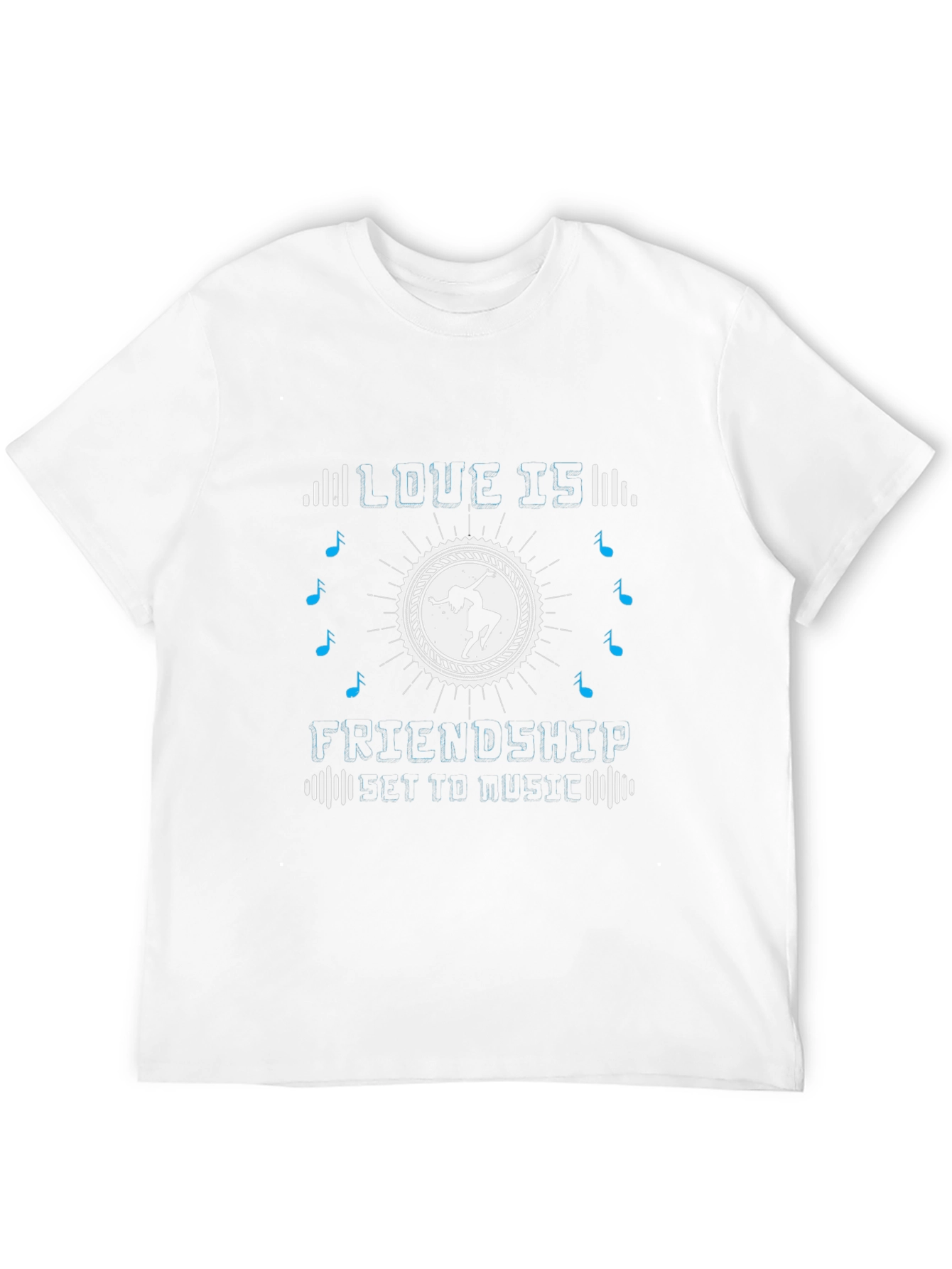 Love Is Friendship Party to Music Graphic T-Shirt