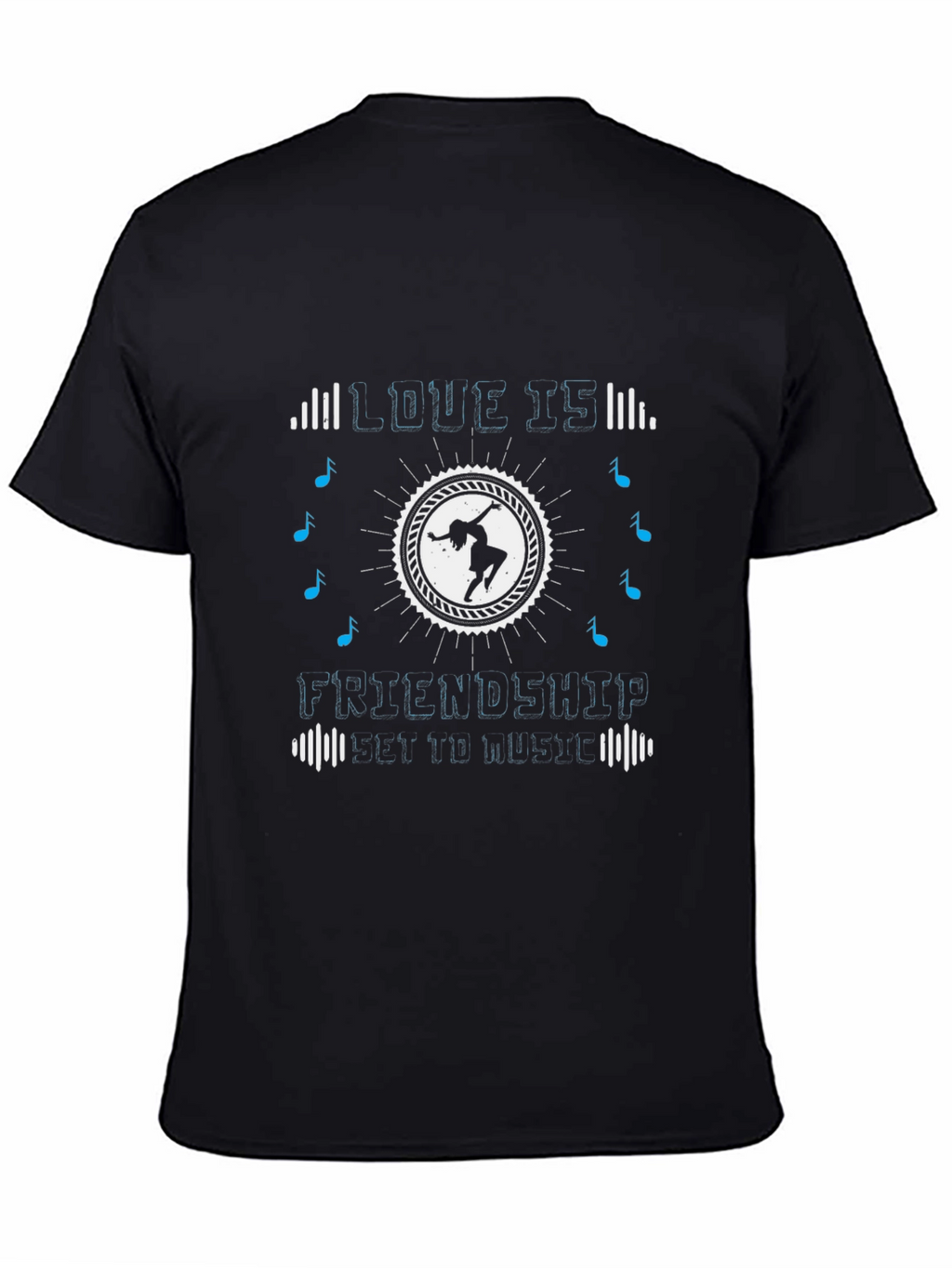 Love Is Friendship Party to Music Graphic T-Shirt