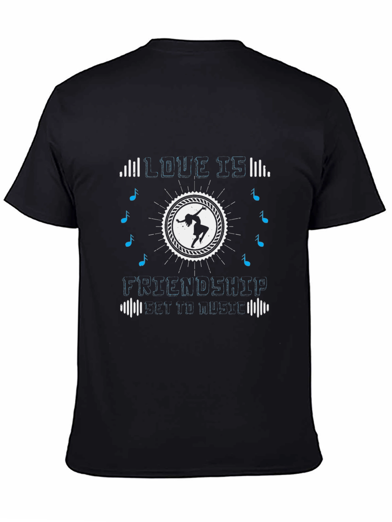 Love Is Friendship Party to Music Graphic T-Shirt