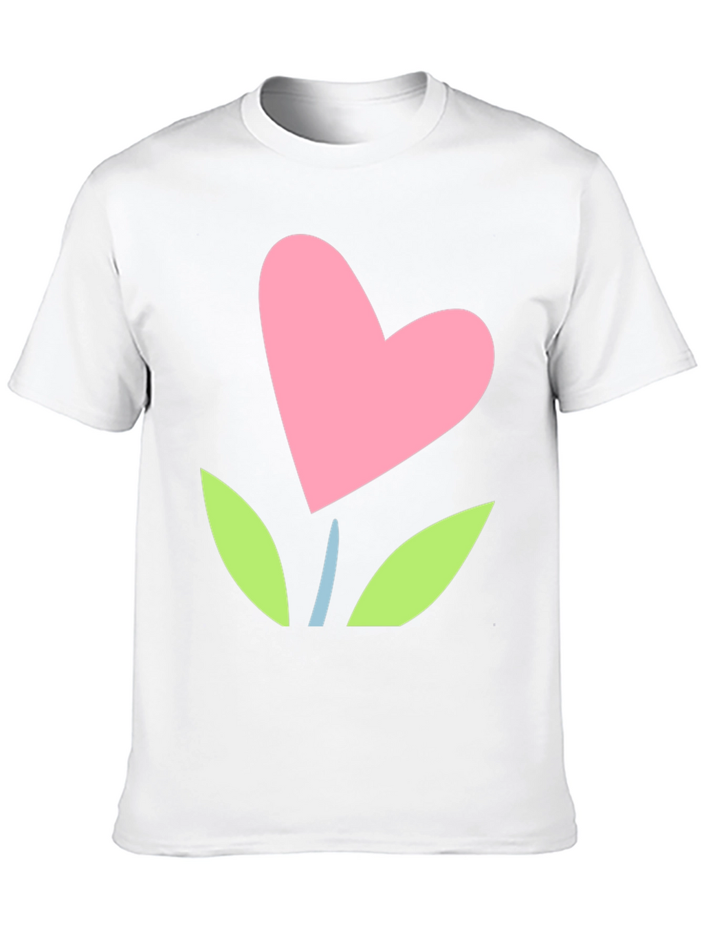 Heart Flower Graphic Tee - Black