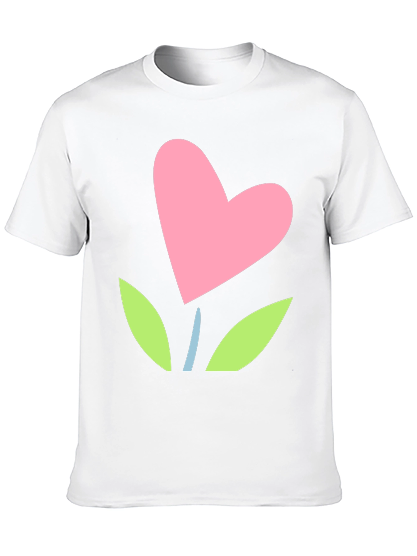 Heart Flower Graphic Tee - Black