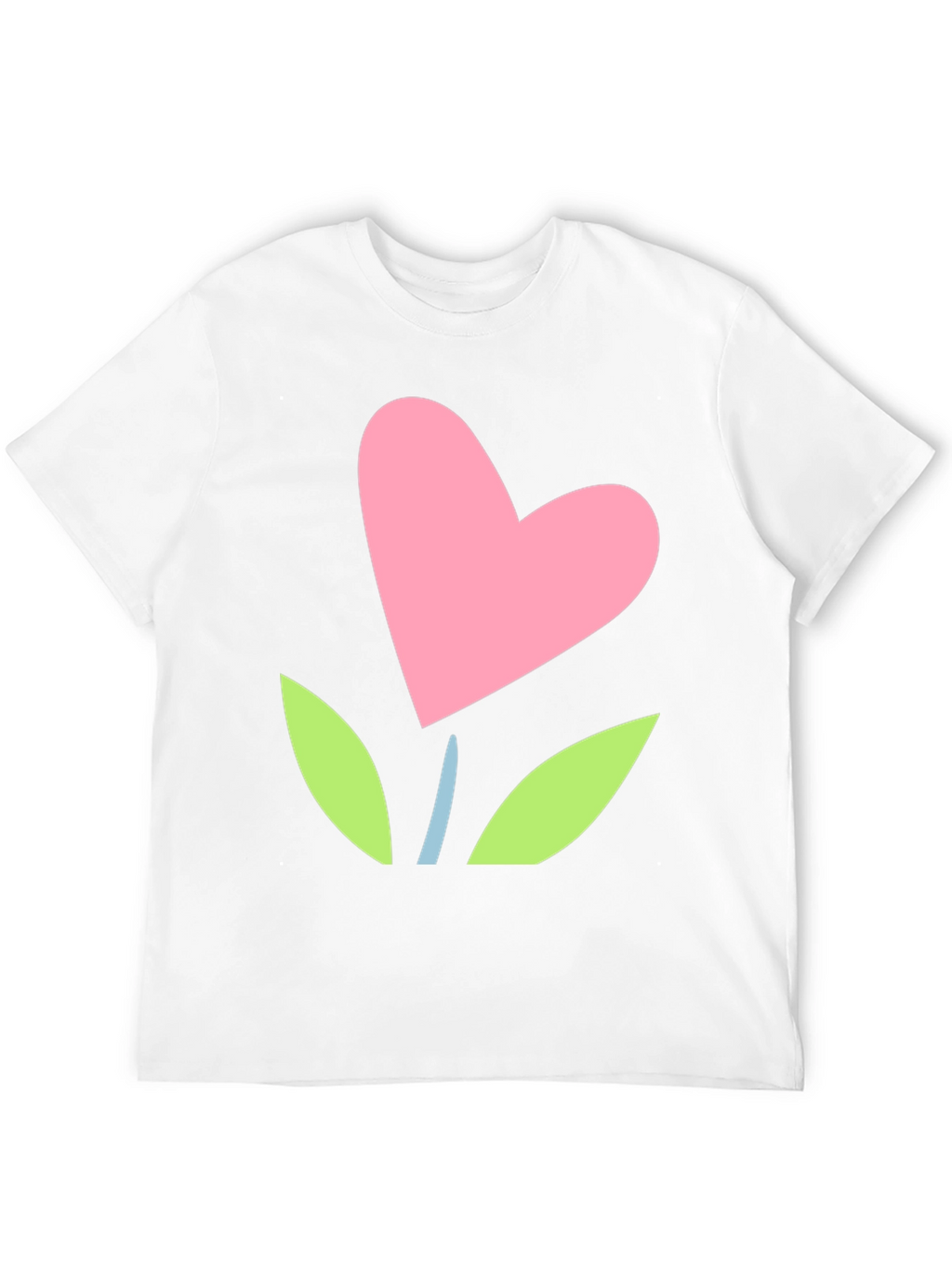 Heart Flower Graphic Tee - Black