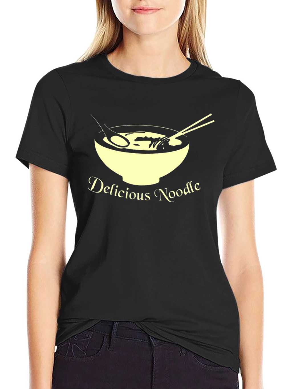 Delicious Noodle T-Shirt Unique Design Casual Wear