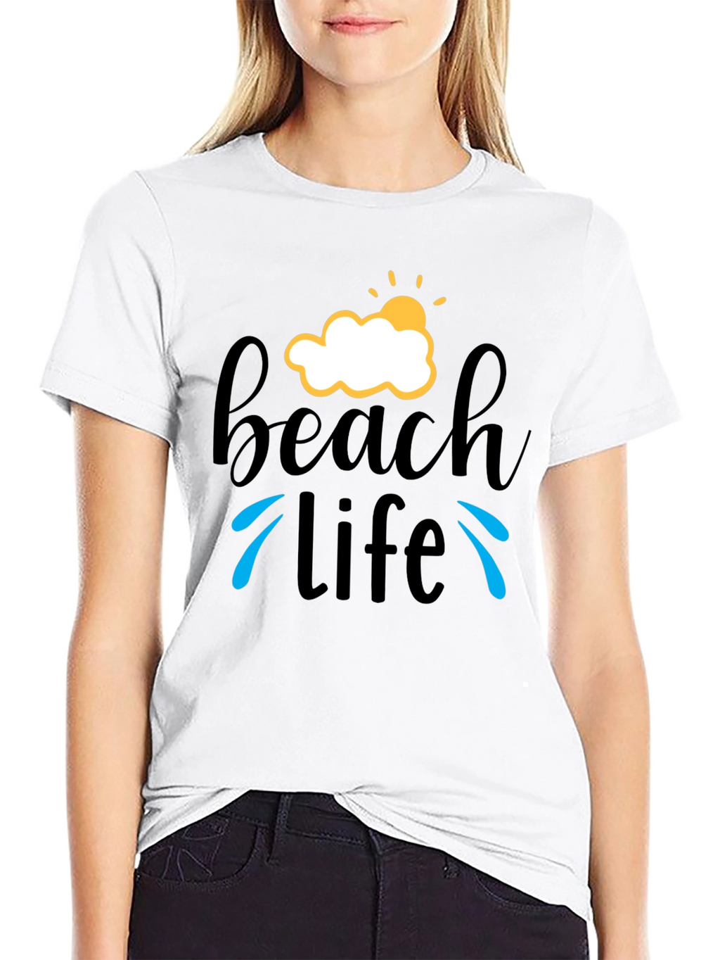 Beach Life T-Shirt - Black Graphic Tee