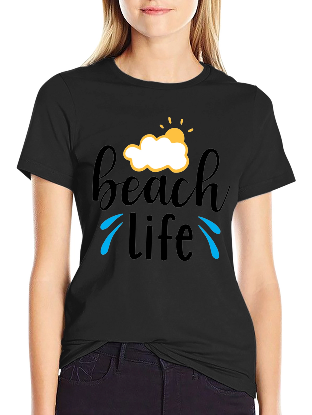 Beach Life T-Shirt - Black Graphic Tee