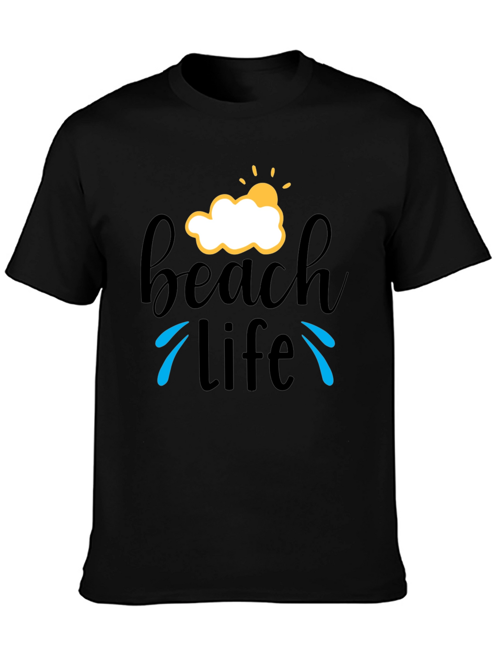 Beach Life T-Shirt - Black Graphic Tee