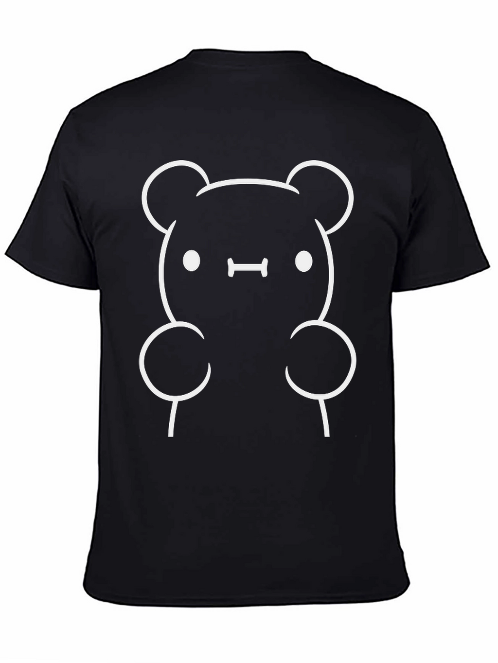 Cute Bear Graphic Tee - Black