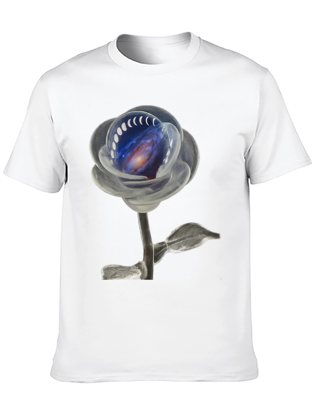 Galaxy Rose Black T-Shirt