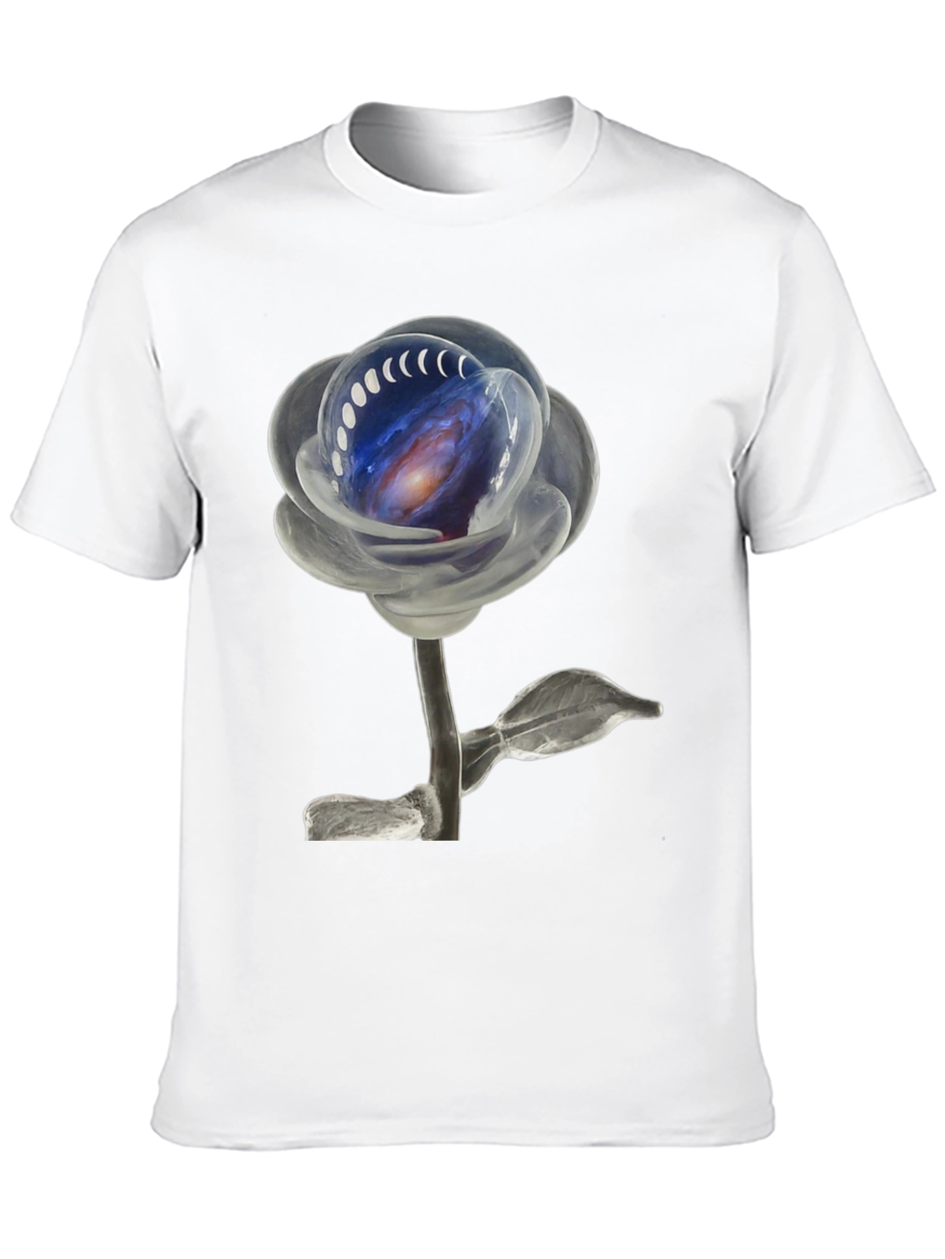 Galaxy Rose Black T-Shirt