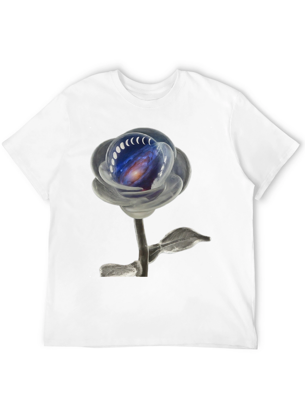 Galaxy Rose Black T-Shirt