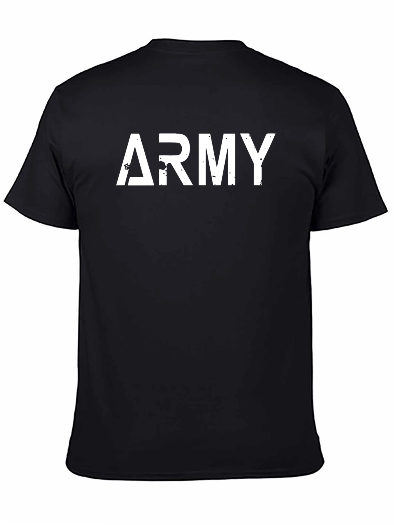 Army Graphic Tee - Black Cotton Blend