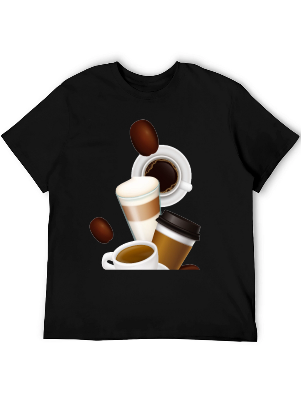 Coffee Lovers Graphic T-Shirt - Black