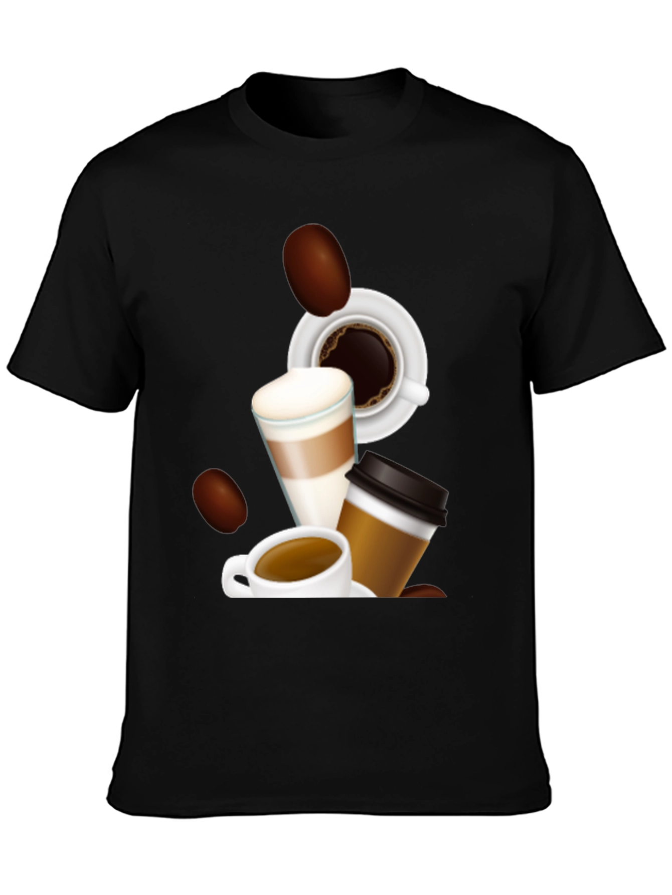 Coffee Lovers Graphic T-Shirt - Black