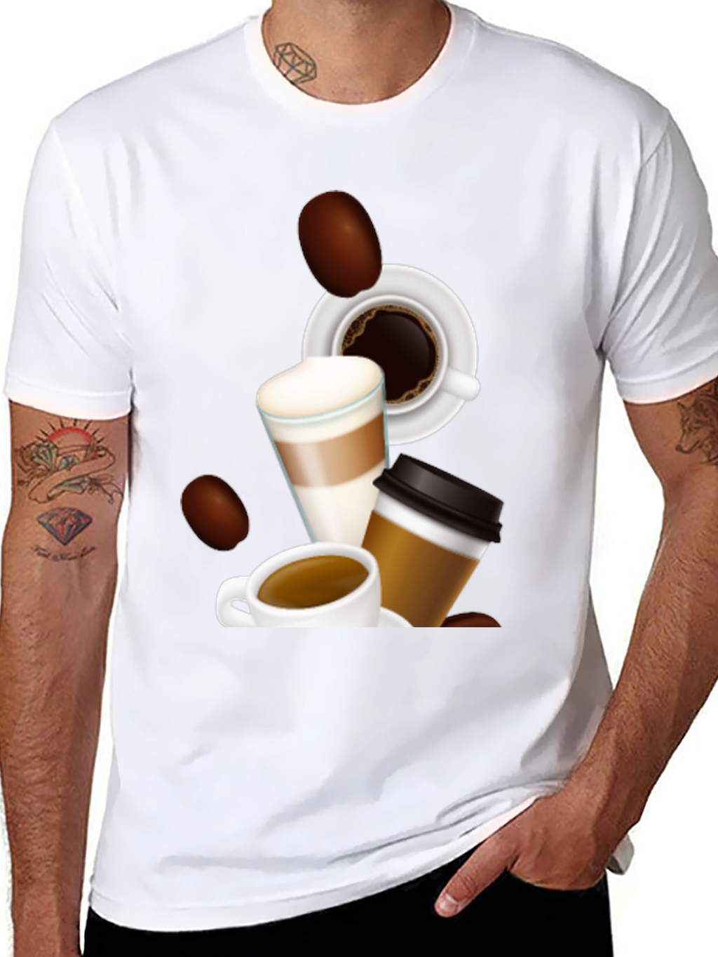 Coffee Lovers Graphic T-Shirt - Black