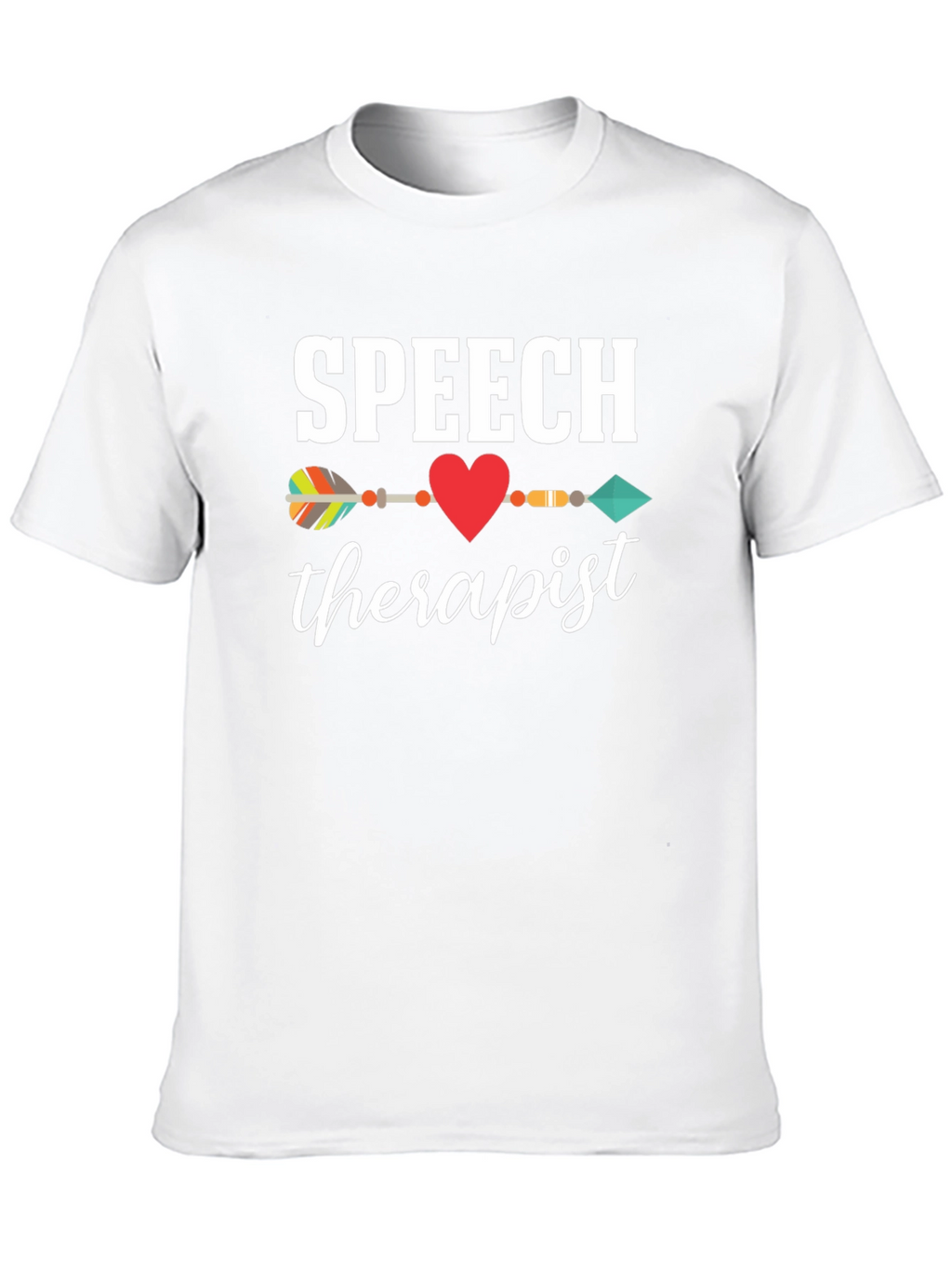 Speech Therapist T-Shirt Arrow Heart Design