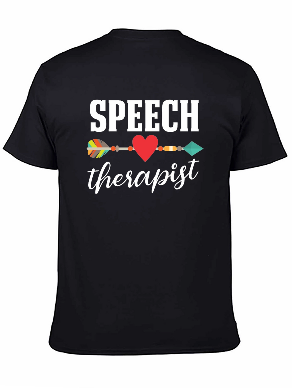 Speech Therapist T-Shirt Arrow Heart Design