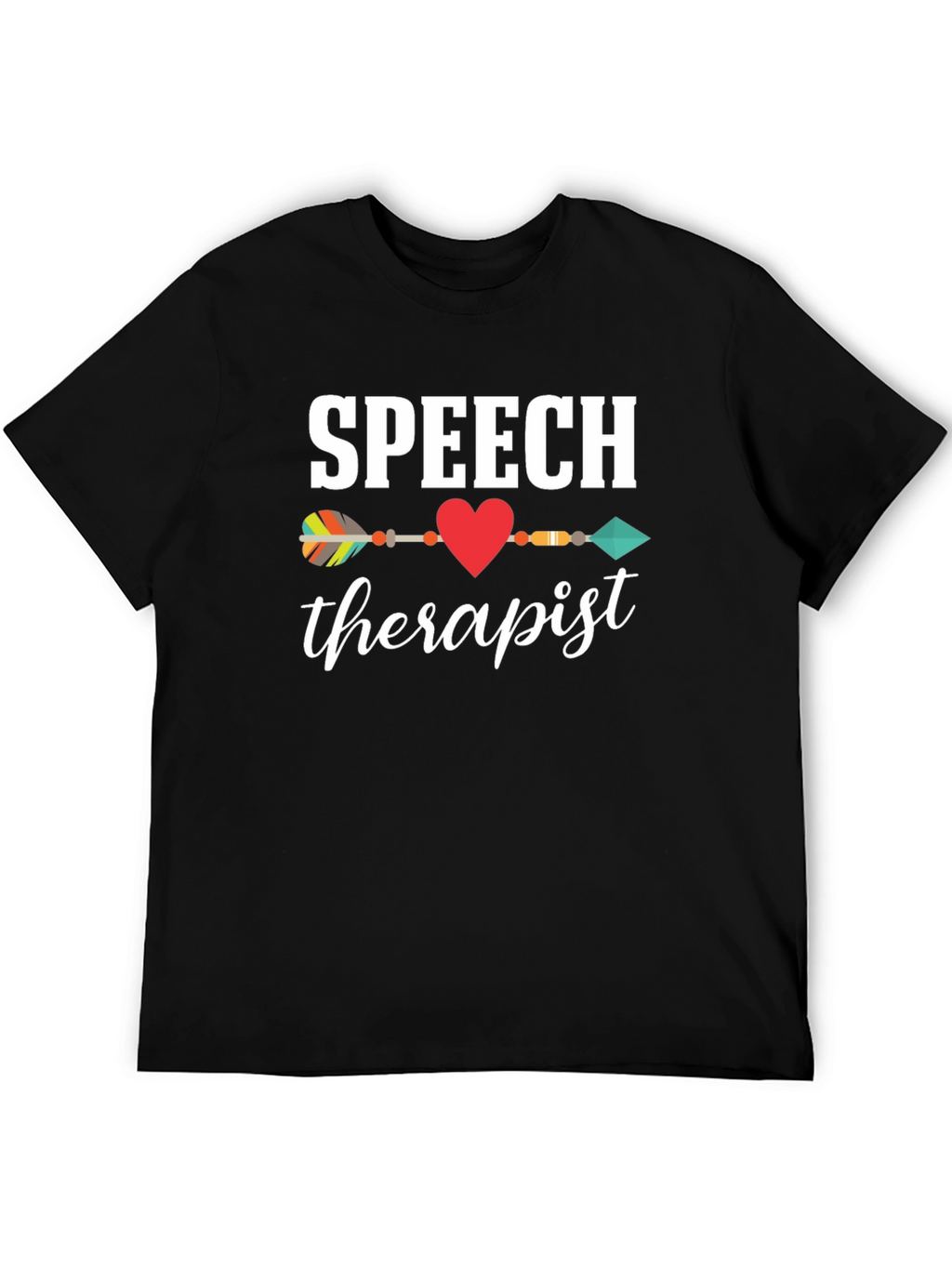Speech Therapist T-Shirt Arrow Heart Design