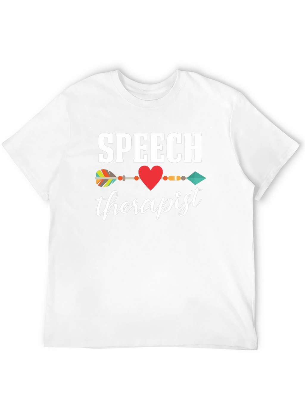 Speech Therapist T-Shirt Arrow Heart Design