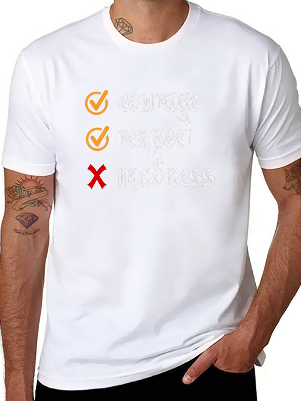 Courage Respect No Madness Graphic T-Shirt