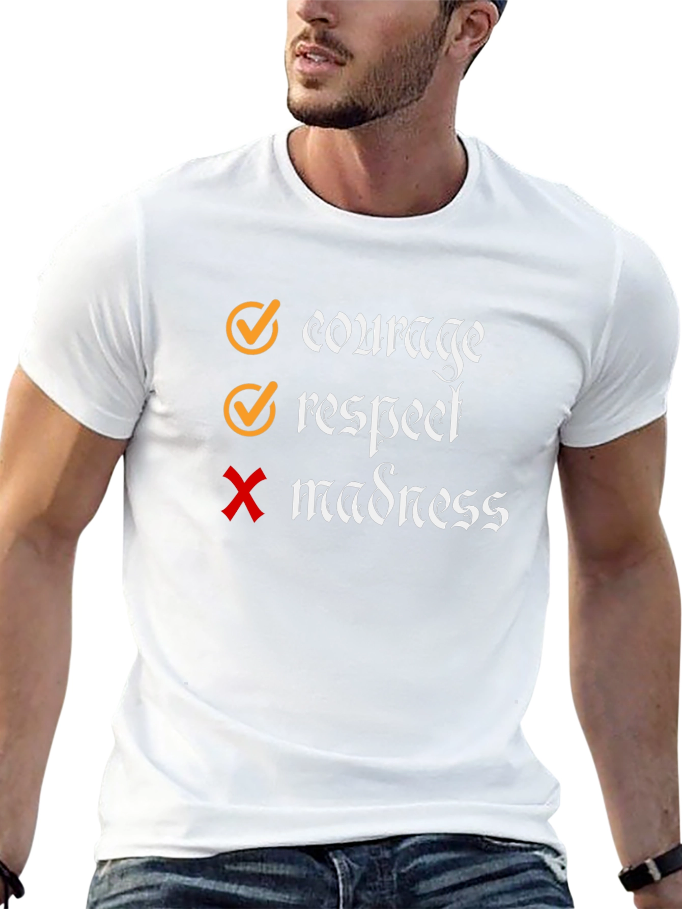 Courage Respect No Madness Graphic T-Shirt