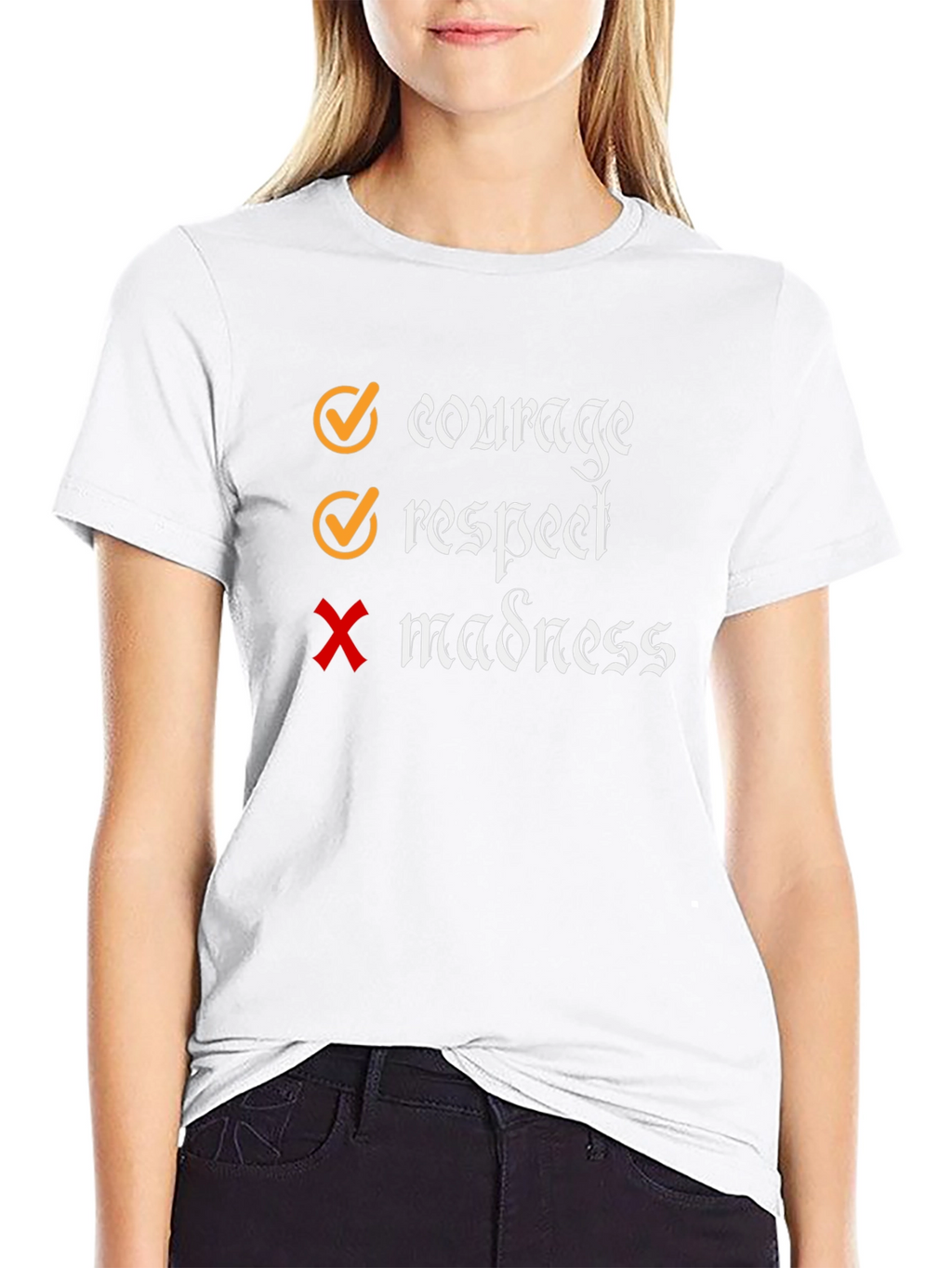 Courage Respect No Madness Graphic T-Shirt